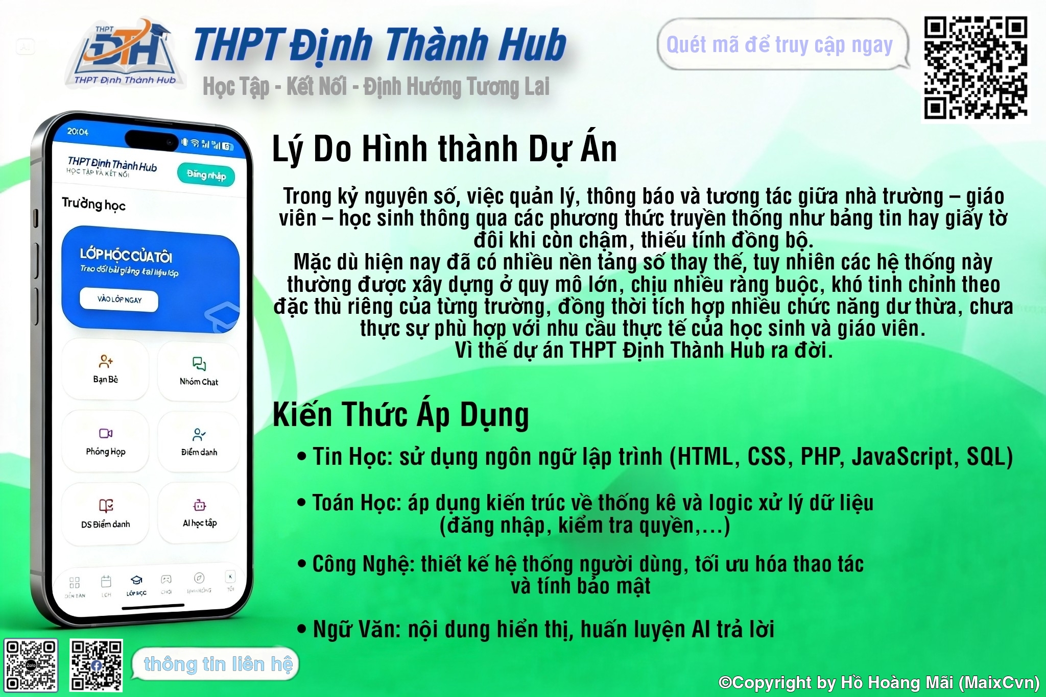 Tổng quan chức năng THPT Định Thành Hub
